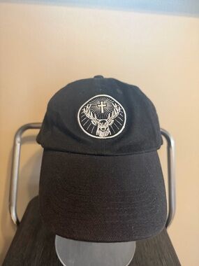 Jägermeister Black Dad Hat 🦌 “Shots Happen” Strapback Cap